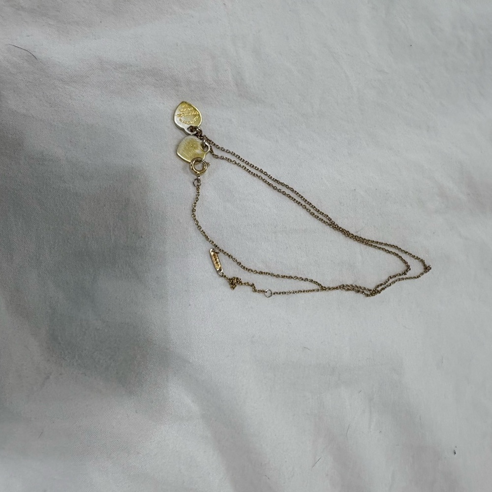 Old Tiffany Gold Heart Pendant Necklace